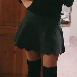 Charcoal grey knit skirt